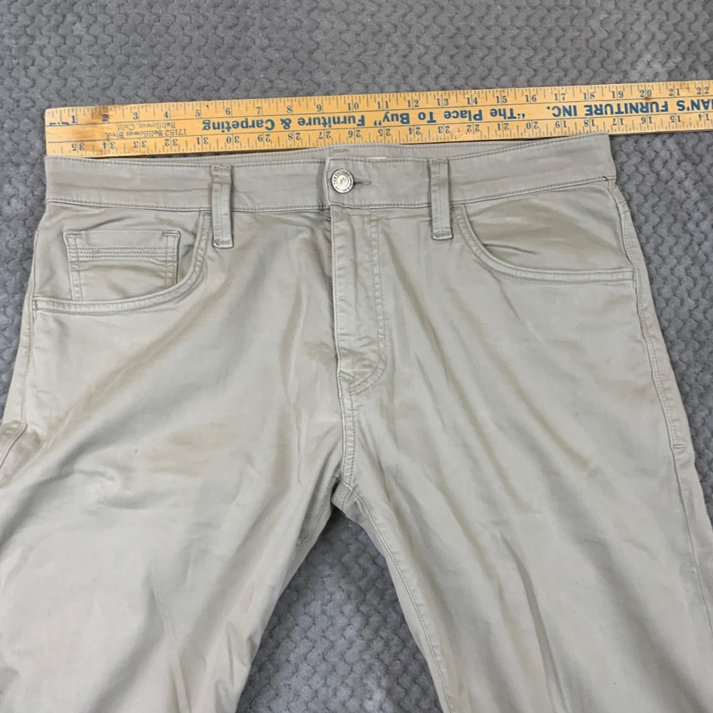 Mavi Zach Straight Leg Pants Mens 36x32 Sand Beige Cotton Stretch Chino Jeans - Picture 5 of 8